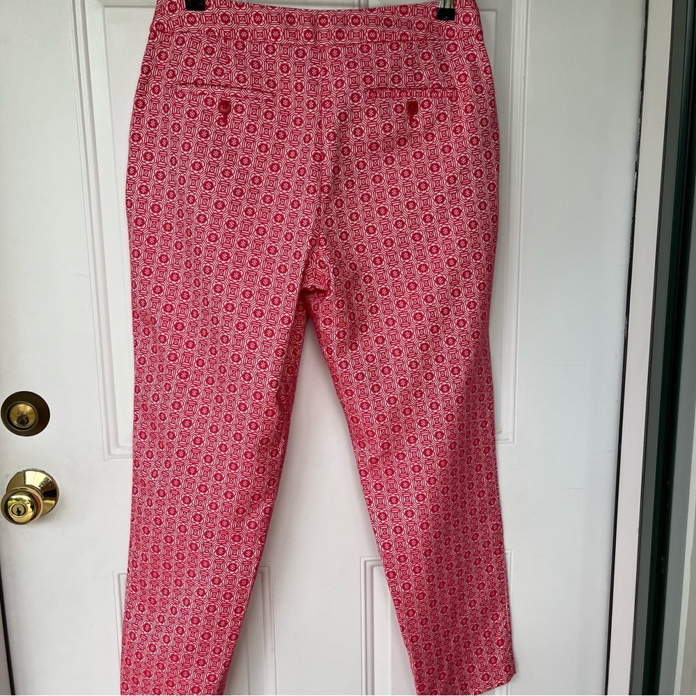 Talbots Pink Patterned Ankle Pants - Picture 6 of 10